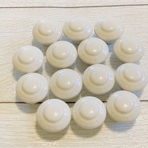 14 White Drawer / Cabinet Knobs - Sunshine design